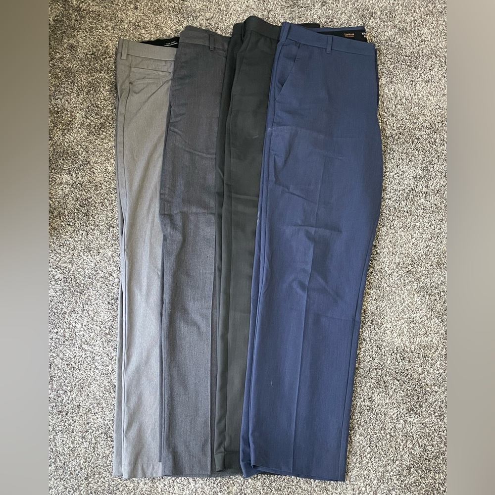 Lot of 4 Men’s 38x32 Van Heusen Dress Pants Business Casual